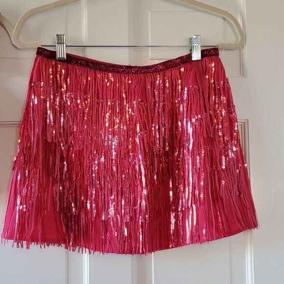 CIDER DARK PINK FUCHSIA RED SEQUIN BARBIE 1989 SET HOLIDAY PARTY SMALL MEDIUM - Picture 3 of 12